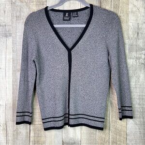 Grace Knitwear Size Medium V-Neck Button Front Heavy Weight Knit Cardiga…